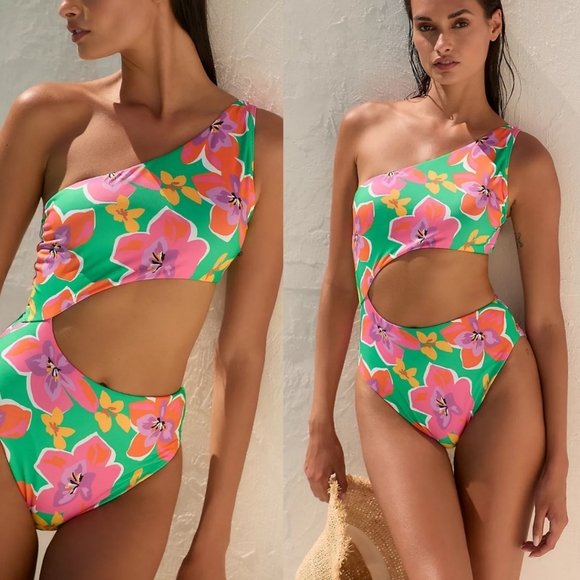 NWT Anthropologie Sanctuary Mio Super Bloom Floral Print One-Piece Swimsuit - Picture 2 of 10